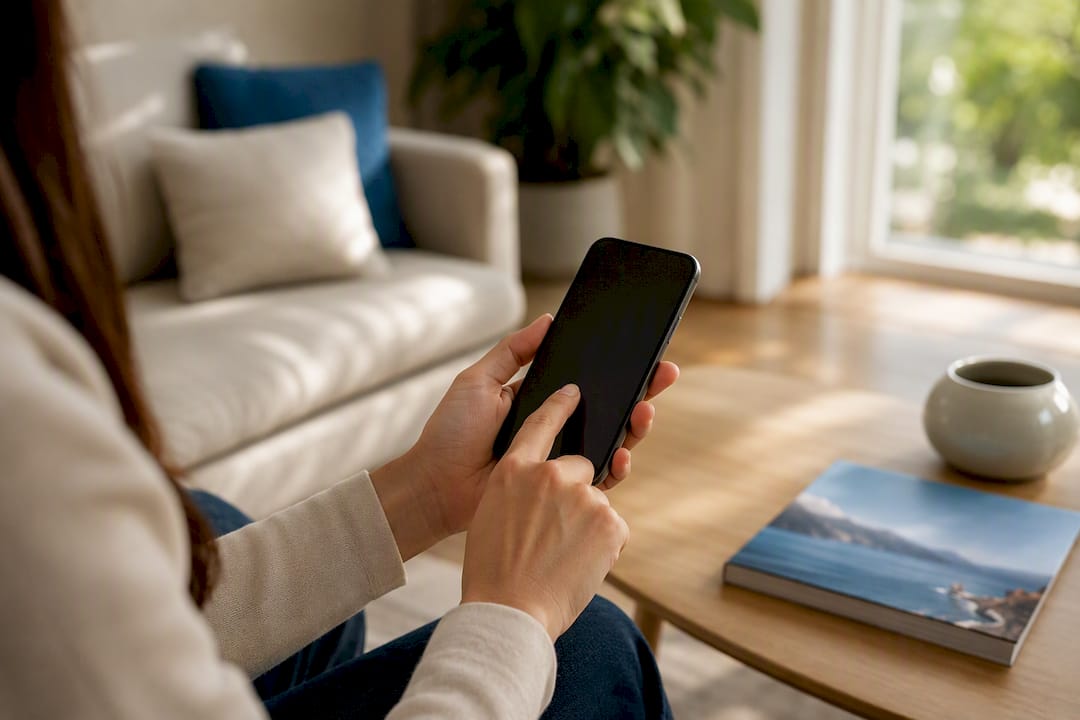 Hands entering eSIM activation codes on phone