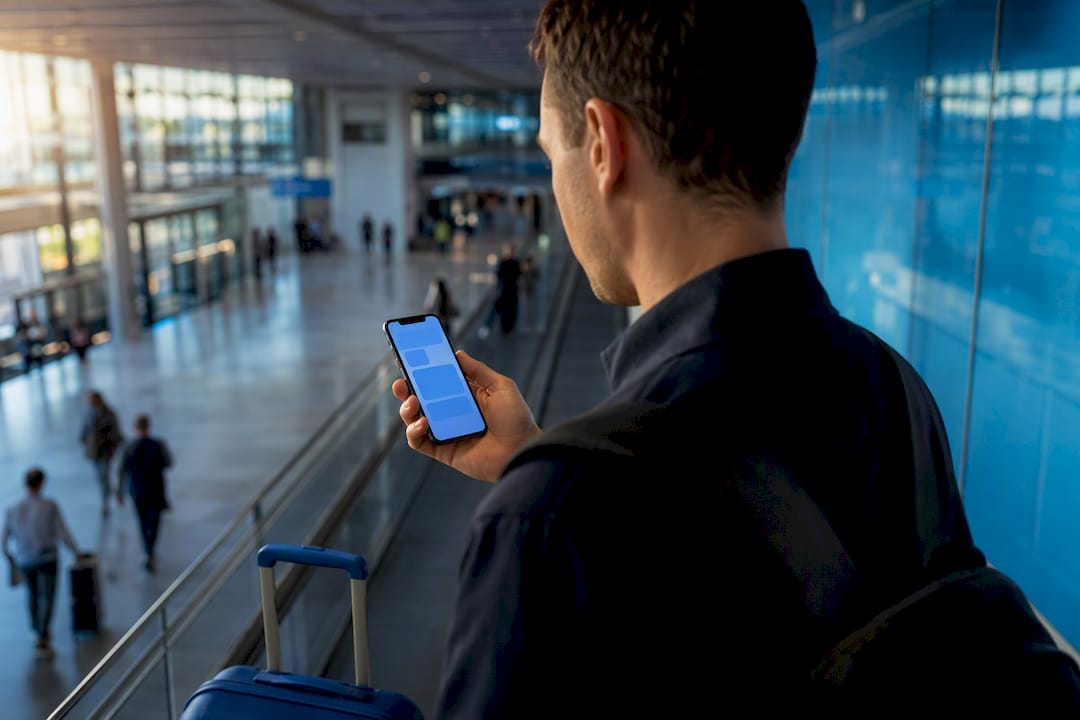 Traveler activating Brazil eSIM after landing