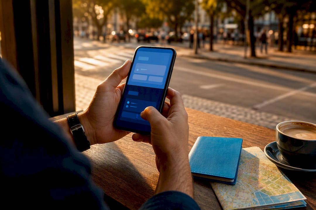 Traveler comparing South America data plans
