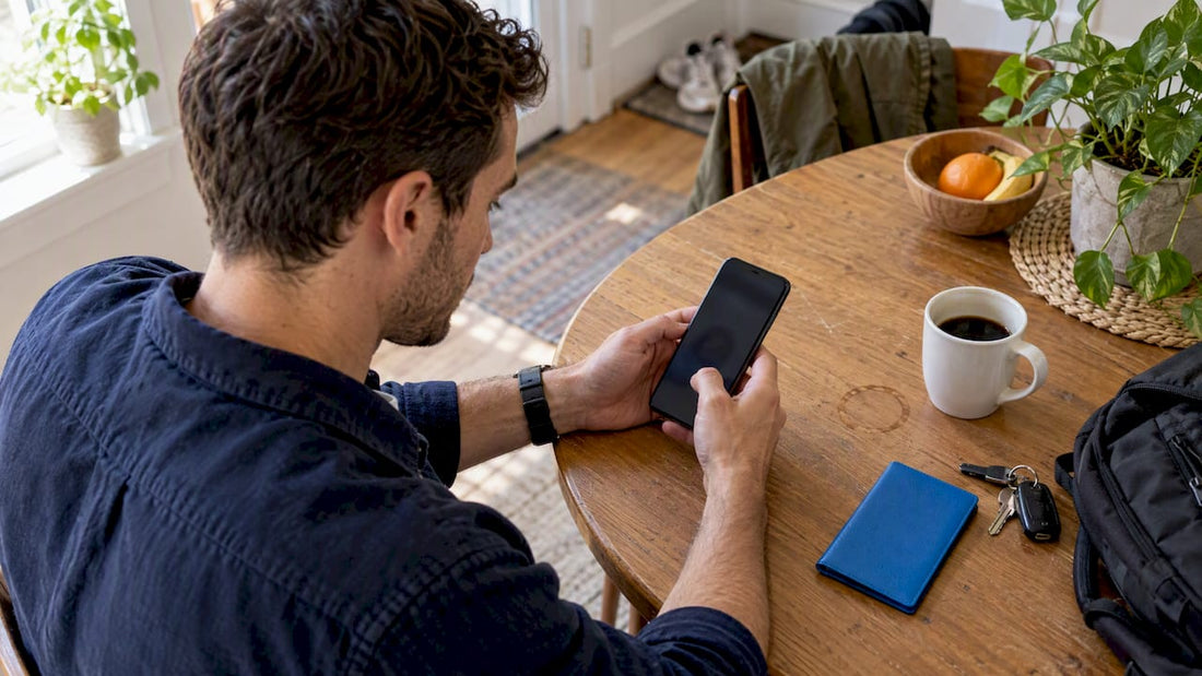 Traveler adding an eSIM to an Android phone