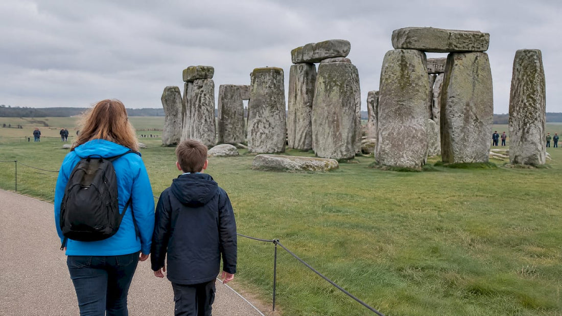Visitors viewing Stonehenge on Salisbury Plain