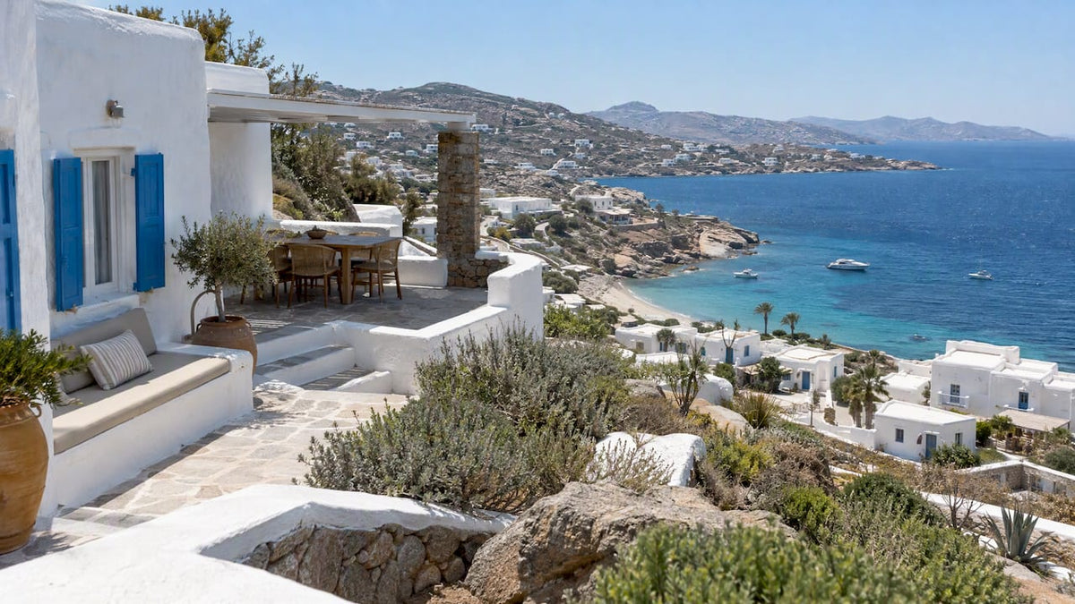 Secluded Mykonos villa above an Aegean cove