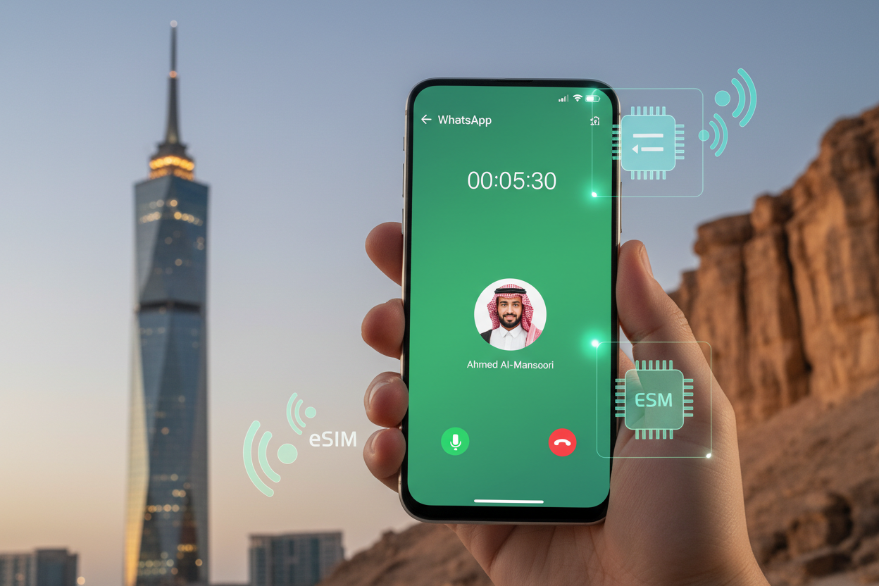 Saudi Arabia Travel eSIM: Use WhatsApp Calls Without Restrictions