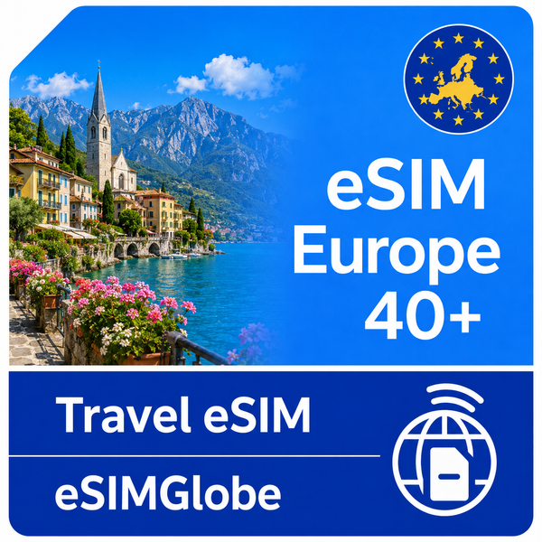 Esim Europe (40+ areas) & Morocco Unlimited
